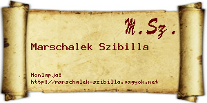 Marschalek Szibilla névjegykártya